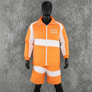 High Quality Windbreaker Suit Men Fashion Casual Sportswear Set Custom Sublimation <b>Zip</b> <b>Up</b> <b>Jacket</b> & Mesh Lining Shorts Sets - Product Image 3