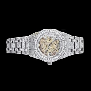 Top Demanded Moissanite Diamond Quartz <b>Watch</b> <b>Men</b> <b>Waterproof</b> Luminous Hands Stainless Steel <b>Watch</b> Available At Wholesale Price - Product Image 1