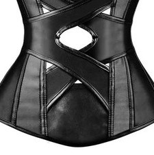Corset en cuir véritable de haute qualité pour femme, gaine amincissante respirante et écologique à maintien moyen, service d'échantillons personnalisés - Product Image 6