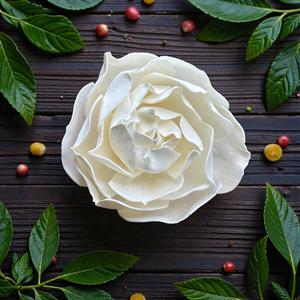 ดอกไม้โซล่าวู้ด VADEE SOLA WOOD FLOWER ทำมือ ดอกไม้โซล่าวู้ดสีงาช้างแบบยั่งยืน ขนาด 8.5 ซม. ทำจากเส้นใยพืชเซสบานียา จากประเทศไทย - Product Image 1