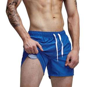 Custom Satin Casual <b>Polyester</b> Seaside Beach Swim Surfing Board <b>Shorts</b> Lightweight <b>Polyester</b> Men's <b>Shorts</b> - Product Image 4