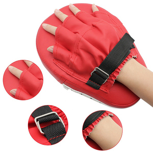 Wholesale Custom PU Leather Boxing Focus Mitts Curved Punch Pads MMA Muay Thai Karate Training Gloves OEM Wholesale Gear - Product Image 2