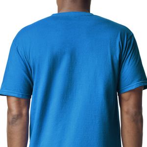 เสื้อยืดผู้ชายไซส์กลาง สีน้ำเงินรอยัล ผ้าฝ้ายพรีเมียม คอกลม แขนสั้น สวมใส่สบาย เหมาะสำหรับทุกวัน - Product Image 5