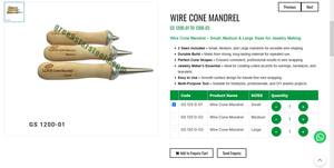 Juego de mandriles de alambre en forma de cono, pequeños, medianos y grandes, herramienta para hacer joyas, herramienta manual para dar forma a alambres, herramienta de orfebrería |   N.º de artículo GS-120D-01 - Product Image 3