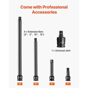 ชุดบล็อกหกเหลี่ยม 43 ชิ้น ขนาด 1/2 นิ้ว แบบลึกและแบบตื้น SAE 3/8 นิ้ว 1-1/2 นิ้ว ผลิตจากเหล็กอัลลอย Cr-Mo สำหรับซ่อมรถยนต์ - Product Image 4