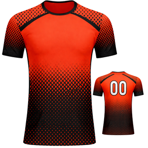 Camiseta de Fútbol Stratta Naranja y Negra, Ligera, Transpirable, que Absorbe la Humedad, Uniforme Deportivo para Entrenamiento en Equipo - Product Image 1