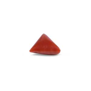Natural Red Coral Gemstone 5.7 Carat Certified Wholesale Triangle Shape - Product Image 3