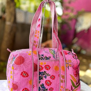 Bolsa de Viaje Personalizada con Logotipo, Rayas Azules, Acolchada, de Algodón, para Fin de Semana o Viajes Cortos - Product Image 2