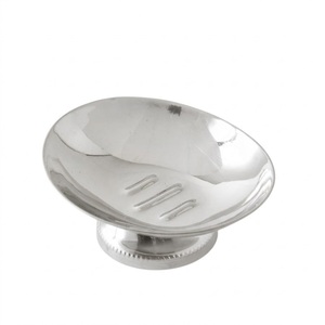 Wholesale Modern Elegant Silver Metal <b>Soap</b> <b>Dish</b> <b>Holder</b> Scalloped Design Bathroom Accessory Hotel Home Decor Supply Best Price - Product Image 2