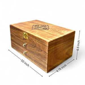 Caja de Joyería de Madera Hecha a Mano, Organizador de Almacenamiento de Recuerdos con Diseño Celta Grabado, Caja de Joyería de Madera - Product Image 6