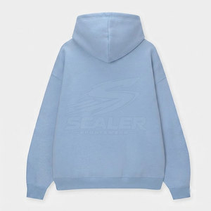 Sweat-shirt à capuche oversize 100% coton, coupe décontractée, streetwear d'hiver, poignets côtelés, molleton doux, écologique, 360g - Product Image 2