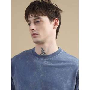T-shirt Homme Délavé à l'Acide 220 GSM 100% Coton Vintage Oversize Streetwear T-shirt Lavé Fabricant OEM Personnalisé Marque Privée - Product Image 6
