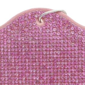 AKA Pink Rhinestone <b>ID</b> Badge Holder Pink & Green Bling Name <b>Tag</b> Holder with Clear Window Sorority Accessory - Product Image 6