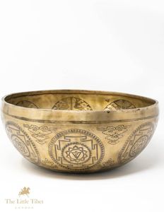 Auténtica Cuenco Tibetano de Latón Hecho a Mano para Meditación, Sanación, Equilibrio de Chakras, Yoga Espiritual, Terapia de Sonido, Decoración del Hogar, Regalo - Product Image 1
