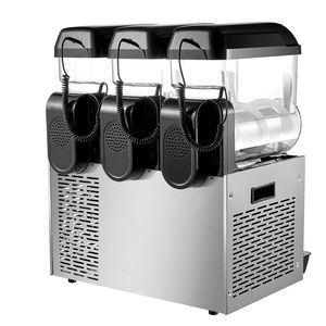 Macchina Professionale per Slushy in Acciaio Inox con Tre Vasche da 12L, Capacità 144 Bicchieri, Preparatore di Bevande Congelate 3-in-1 - Product Image 6