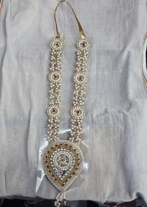 Guirnalda de Perlas Hecha a Mano con Colgante de Piedra, Mala Tradicional para Pooja, Decoración de Boda, Joyería Espiritual, Venta al Por Mayor - Product Image 2
