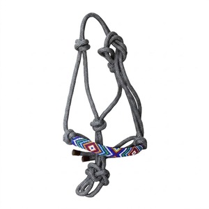 Premium High <b>Braided</b> Horse Equestrian Foldable Rope Halter 8mm Thick Fancy Quality Strong Rope Halter Best Wholesale Price - Product Image 6