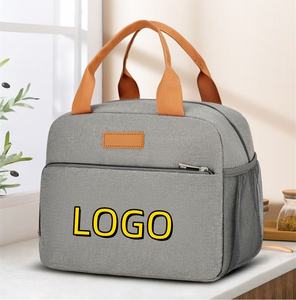 professional large capacity grey insulated <b>lunch</b> bag waterproof thermal meal prep tote for office travel and school - Product Image 1