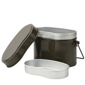 Kit de cantines en aluminium trois pièces, style tactique, ustensiles de cuisine portables pour le camping, fourniture d'usine - Product Image 4