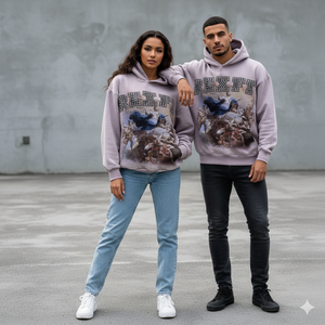 Sudadera con Capucha Rexfit Sports con Logotipo Personalizado, Estilo Vintage Lavado al Ácido, Sudadera de Alta Calidad con Pedrería y Bolsillos - Product Image 3