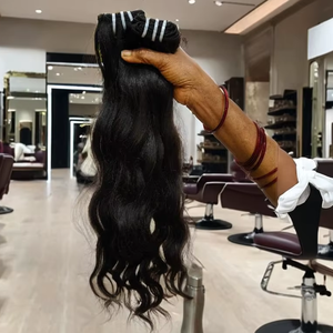 ผมต่อแบบเส้นเดียวคุณภาพพรีเมียม ดับเบิ้ลเวฟท์ ตรง เรียงเกล็ดผม 100% ผมแท้ สีธรรมชาติ เวอร์จิ้น - Product Image 1