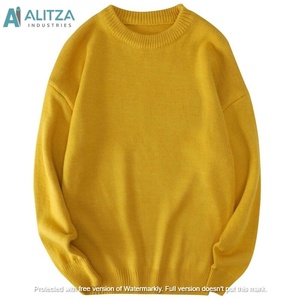 Pull tricoté uni effet deux pièces 100% Coton pour Homme, Col en V ou Col Rond, Automne, Logo frontal, Anti-rétrécissement, Anti-boulochage, Vente en gros - Product Image 6