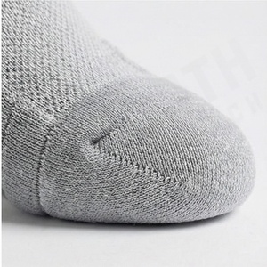Crew <b>Socks</b> Solid Gray Knitted Breathable Polyester Spandex Running Athletic <b>Socks</b> for Adults Summer Use - Product Image 6