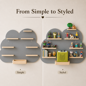 Toniebox Starter Set Three-Layer <b>Wall</b>-Mounted Folding Wood Multifunction <b>Shelf</b> Organizer Baking Paint Finish 18 <b>Storage</b> Display - Product Image 4