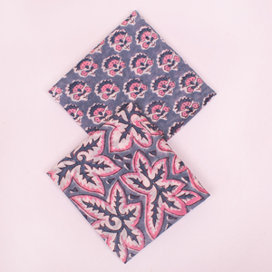 Écharpe carrée en coton à motifs floraux tendance, bandana multifonctionnel, printemps été, rose, violet, bandana à motifs - Product Image 4