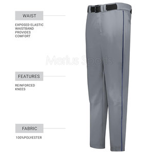 Pantalones de béisbol hechos a medida con MOQ bajo, material duradero, tela suave y ajuste atlético relajado. - Product Image 6