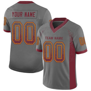 Camiseta de Fútbol Americano Personalizada, Blanca y Azul Marino, Cuello en V, Manga Corta, Sublimada, Absorbente de Humedad, para Hombre - Product Image 3
