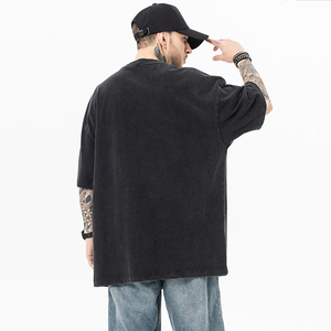 Camiseta Oversize Personalizada con Efecto Desgastado Vintage, Camiseta Oversize Estilo Urbano con Lavado Ácido Personalizado - Product Image 6