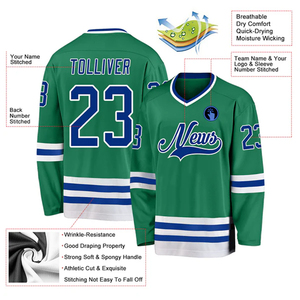 Custom Made Ice Hockey Jersey Sports Club Uniform Personalized Player Name Number High Quality Teamwear Supplier - Product Image 2