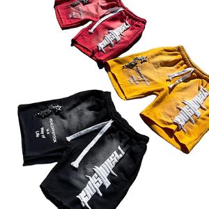 Custom Sweat <b>Short</b> Drawstring Acid Wash Raw Edge Vintage Plain French Terry Cotton Fleece <b>Jogger</b> Sports Wash Mens <b>Shorts</b> - Product Image 3