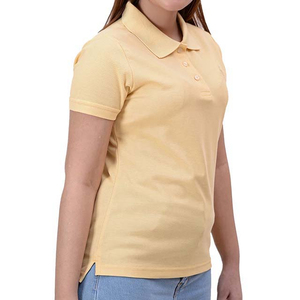 เสื้อโปโลผู้หญิงน้ำหนักเบา 180 กรัม ผ้าฝ้ายผสมโพลีเอสเตอร์ แขนสั้น สไตล์ลำลอง เสื้อโปโลผู้หญิงแบบเรียบ - Product Image 4