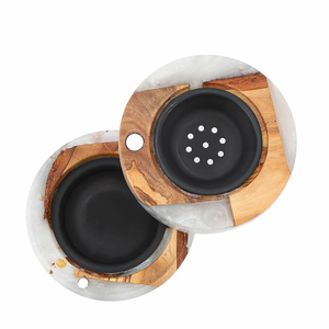 Decorative Wooden Resin Incense Burner <b>Bakhoor</b> Holder Luxury Mubkhar Eco-Friendly Natural for Arabian <b>Oud</b> Fragrance Home - Product Image 4