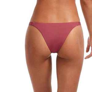 Conjunto de Dos Piezas con Textura Acanalada Estética y Corte Alto, Transpirable, para Verano, Bikini de Playa para Mujer - Product Image 4