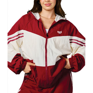 Customize Women’s Retro Color Block Tracksuit Full Zip Windbreaker Set Lightweight Athletic Leisurewear OEM Hoodies Manufacturer - Product Image 3