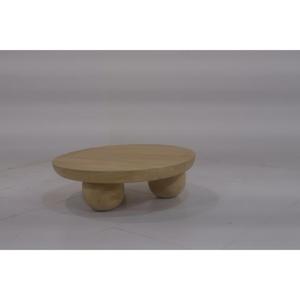 Minimalist Wooden Coffee <b>Table</b> With <b>Round</b> <b>Top</b> And Ball Legs Modern Living Room Furniture Handmade Design - Product Image 2