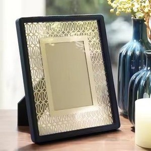 High Quality <b>Metal</b> Glass Photo <b>Frame</b> Stylish Picture Display Contemporary Home Decor - Product Image 2