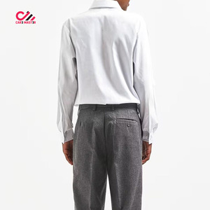 Pantalon Oxford tissé gris unisexe de qualité supérieure pour enfants, prix de gros, ajustable, avec impression de logo personnalisée - Product Image 2