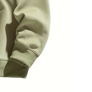 Unisex Men's Women's Half Zip Sweatshirt Oversized Fit Plain Grey <b>Mock</b> <b>Neck</b> Fleece Streetwear Cotton Casual <b>Top</b> - Product Image 5