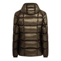 Blouson matelassé marron personnalisé pour homme, coupe-vent épais avec fermeture éclair, col montant, chaud, décontracté, pour l'hiver, avec logo sur le devant