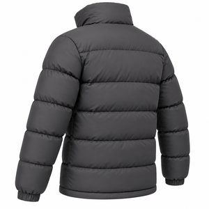 Custom Men Puffer Jacket Winter Outerwear Padded <b>Bubble</b> <b>Coat</b> High Stand Collar Solid Colour Custom Men's Heavy Puffer Jacket - Product Image 4
