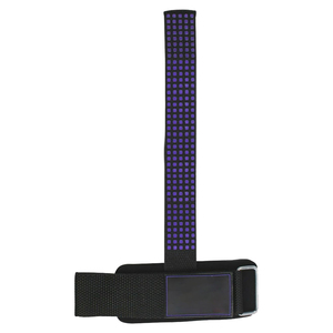 Sangles de musculation personnalisables en néoprène noir avec grip en silicone pour la musculation, l'entraînement de force et les soulevés de terre – Sangles de puissance avancées unisexe - Product Image 6