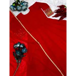 Vestido de Fiesta de Diseñador Talla XL con Dupatta, Bordado y Lentejuelas, Atuendo Elegante para la Noche - Product Image 4