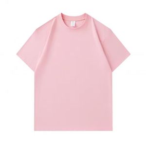 T-shirt en coton bleu clair à manches courtes pour homme, coupe classique, col rond, couleur unie, tricot jersey décontracté - Product Image 3