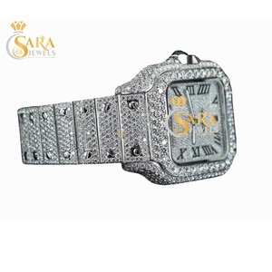 Reloj de Hip Hop Premium de acero inoxidable personalizado de gama alta Movimiento mecánico de diamante Moissanite de alta calidad Edición limitada analógica - Product Image 1