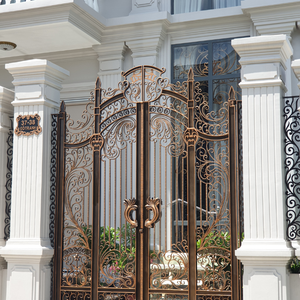 Portail battant moderne et contemporain en fer forgé pour villas extérieures avec garantie d'un an, utilisation durable, revêtement poudré - Product Image 5