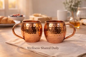 Handmade Copper <b>Mug</b> <b>Set</b> Double Wall Hammered Moscow Mule Drinkware Customizable Capacity & Color - Product Image 6